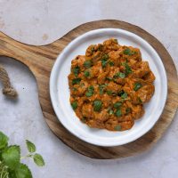 Lavkarbo biff stroganoff. Foto, Aina Sjo