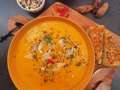 Spicy gresskarsuppe