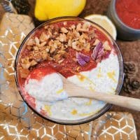 Chiapudding med sitronkrem