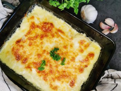 Lavkarbo fløtegratinert sellerirot