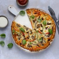 Lavkarbo blomkålpizza