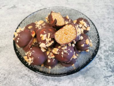 Lavkarbo gullkuler - peanøttkuler