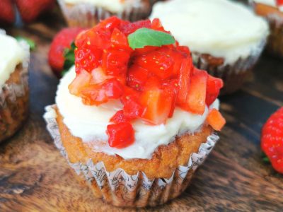 Lavkarbo jordbærmuffins