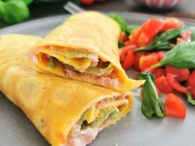 Lavkarbo eggewraps med tunfiskpålegg