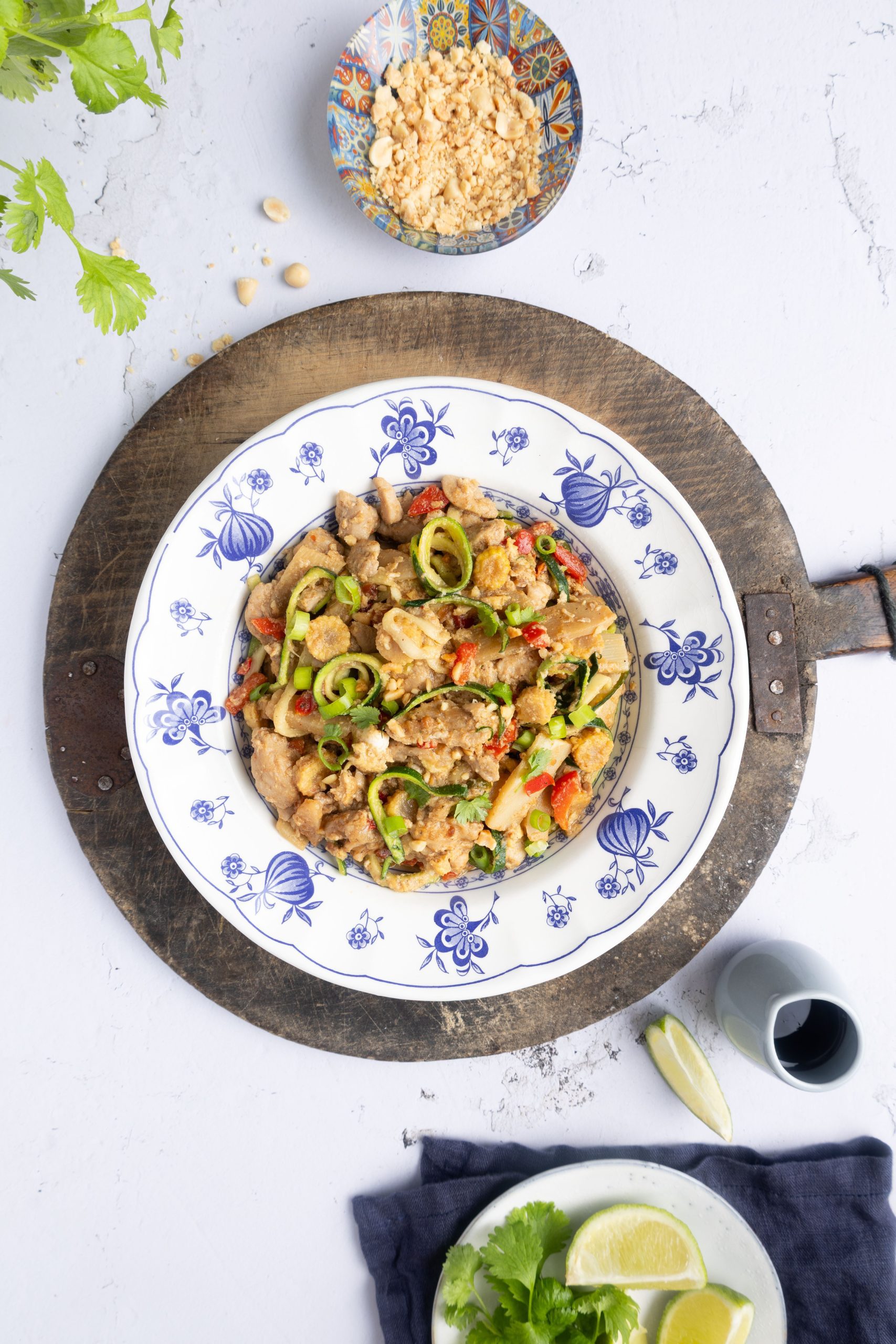 Lavkarbo pad thai kylling. Foto, Aina Sjo.