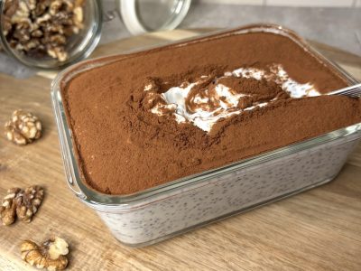 Lavkarbo tiramisu chiapudding. Foto, Marie Gundersen